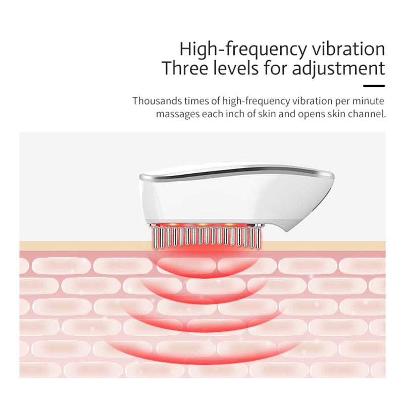 4-in-1 LED Scalp Massager Comb | Red Light + EMS + RF + Vibration Hair Growth Tool