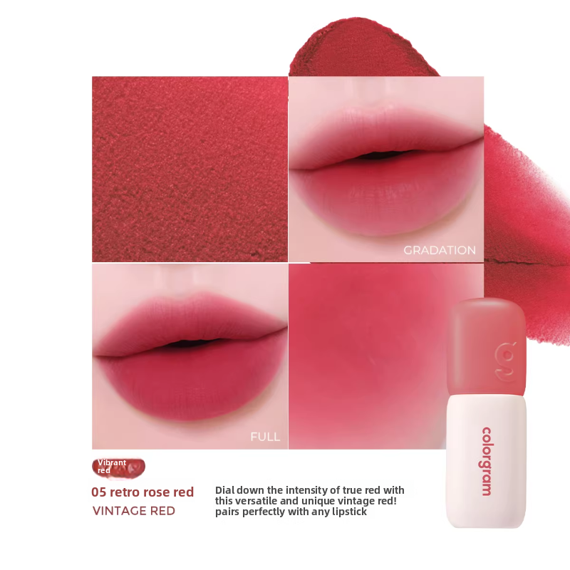 Colorgram Matte Rice Cake Lip & Cheek Tint – Korean Velvet Lipstick, 12 Shades