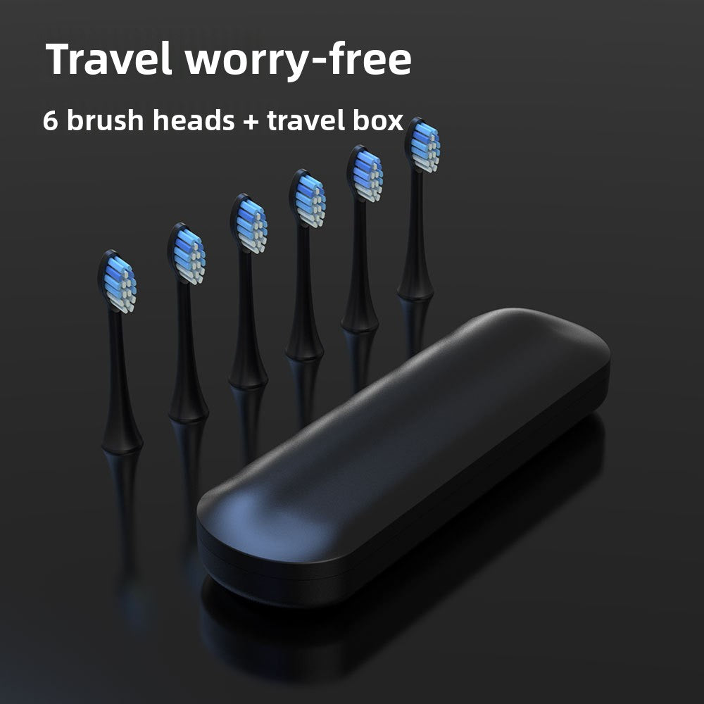 Sonic Electric Toothbrush | Wireless Charging, 5 Modes, IPX7 Waterproof – 6 Brush Heads