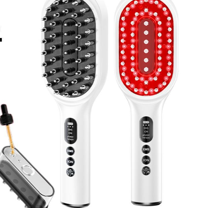 Laser Hair Growth Scalp Massager Comb | Red & Blue Light + EMS Microcurrent