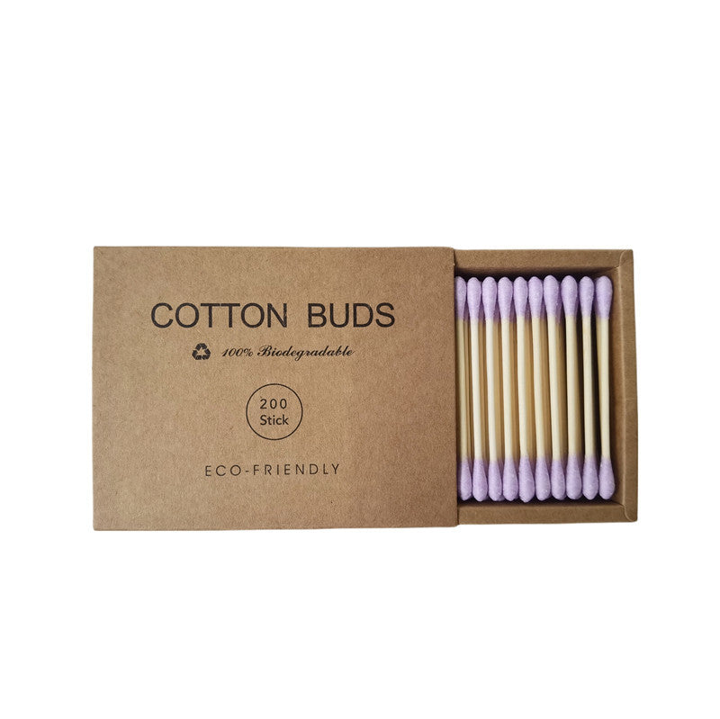 Double-Headed Colored Cotton Swabs – 200 Pack | Makeup & Cleansing