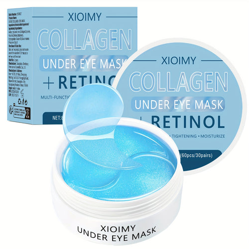 60pcs Xioimy Collagen & Retinol Gel Eye Masks