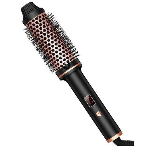 2-in-1 Ceramic Hair Styling Brush | Curl & Straighten with USB-Powered Hot Brush
