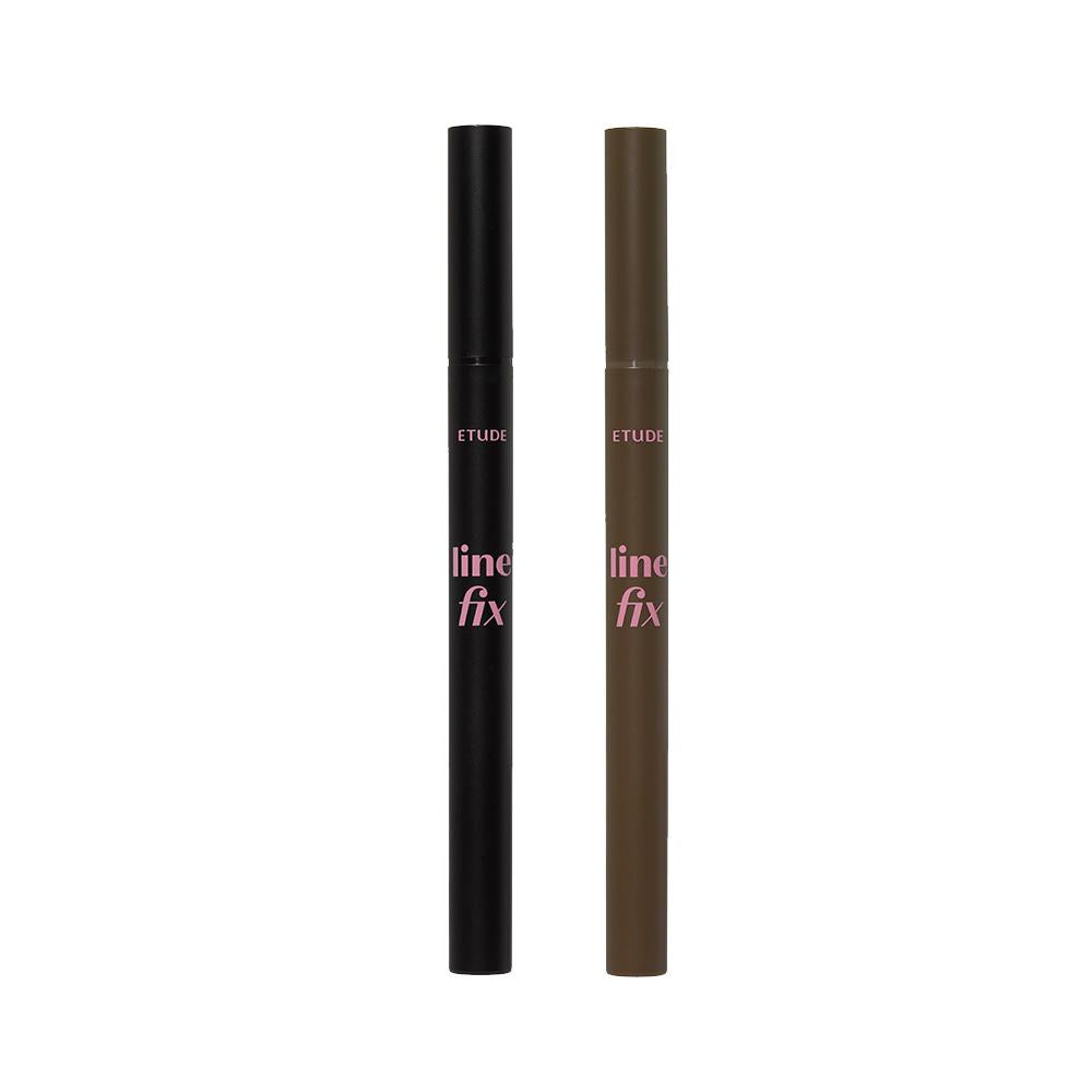Etude House Line Fix Brush Liner 0.5g | 24-Hour All-Proof Eyeliner | Brown