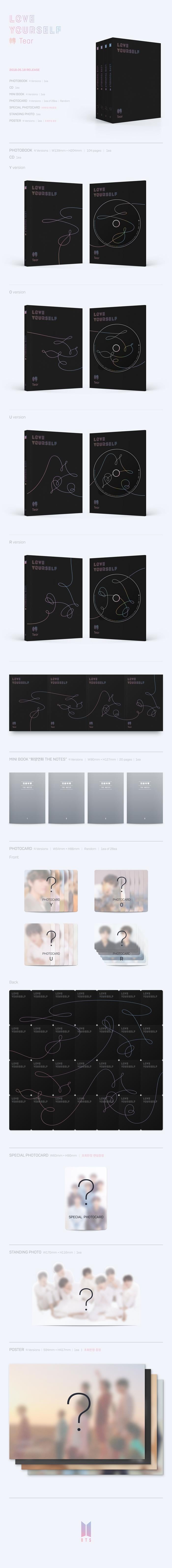 BTS – LOVE YOURSELF 轉 'Tear' (3rd Full Album)
