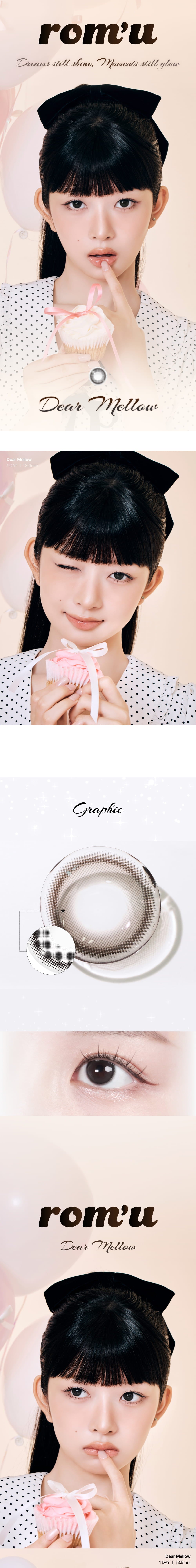 [Rom’u] 1 Day Colored Contact Lens - Dear Mellow 0.00 (10 pcs)