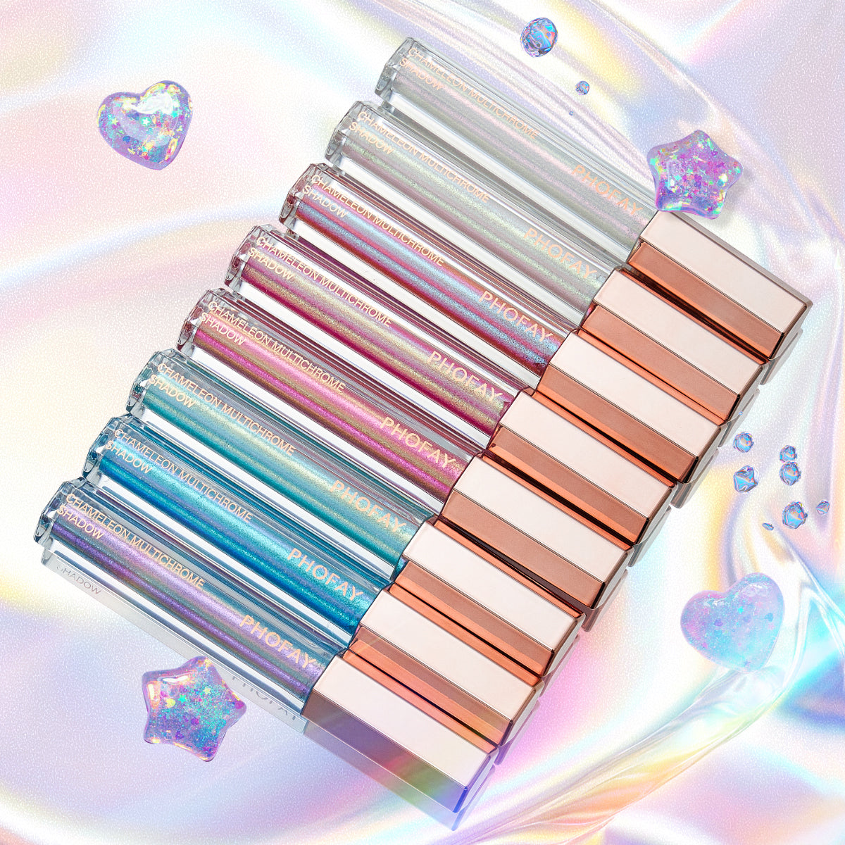 PHOFAY Chameleon Multichrome Eyeshadow Bundle – 8 Shades