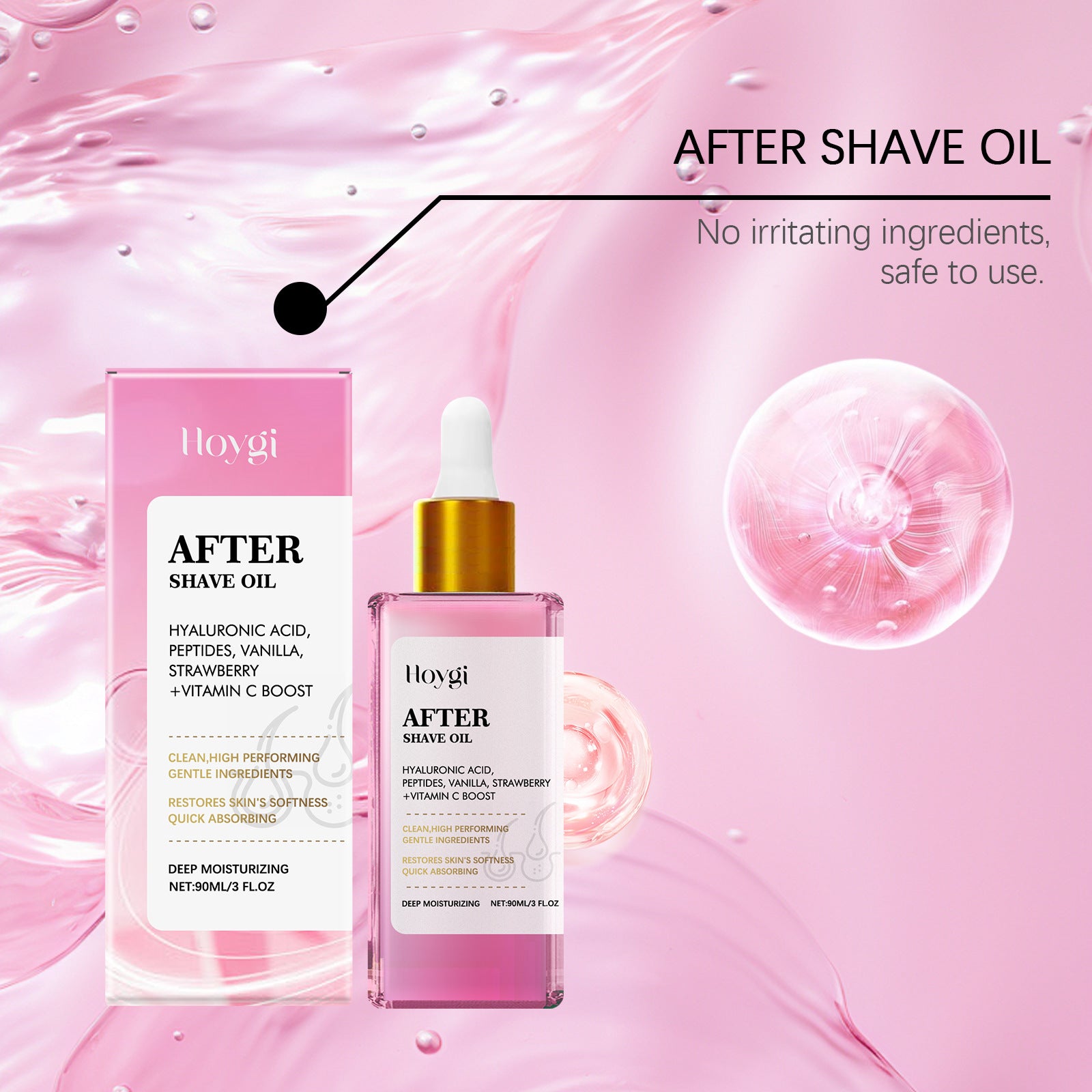 Strawberry Hair & After-Shave Essential Oil – Moisturizing Body Care Oil | 90ml