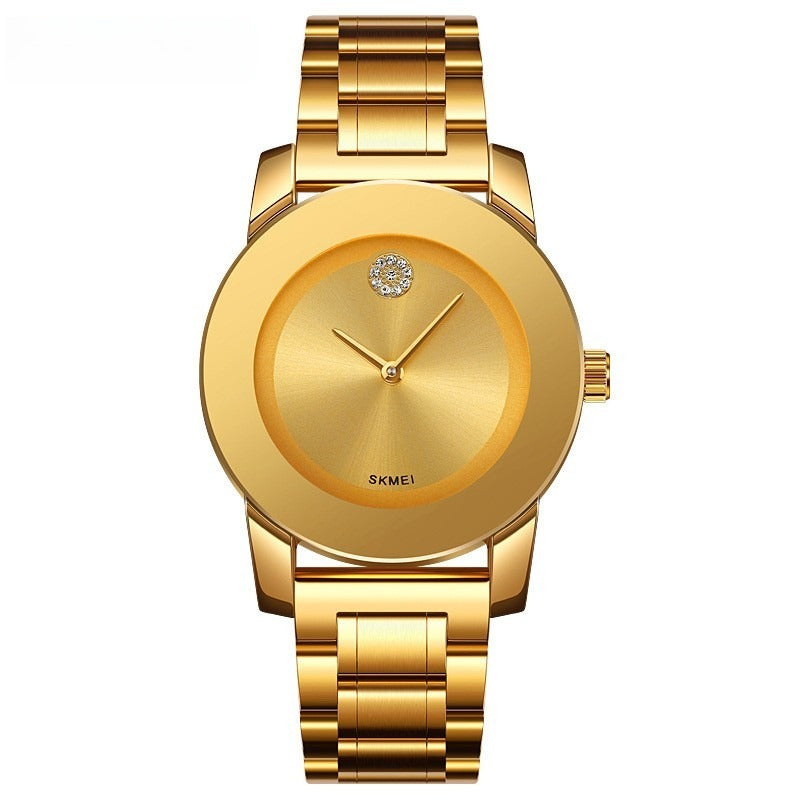 SKMEI Luxury Stainless Steel Waterproof Quartz Watch – Men's Elegant Timepiece