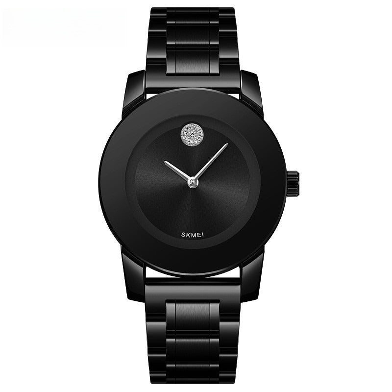 SKMEI Luxury Stainless Steel Waterproof Quartz Watch – Men's Elegant Timepiece