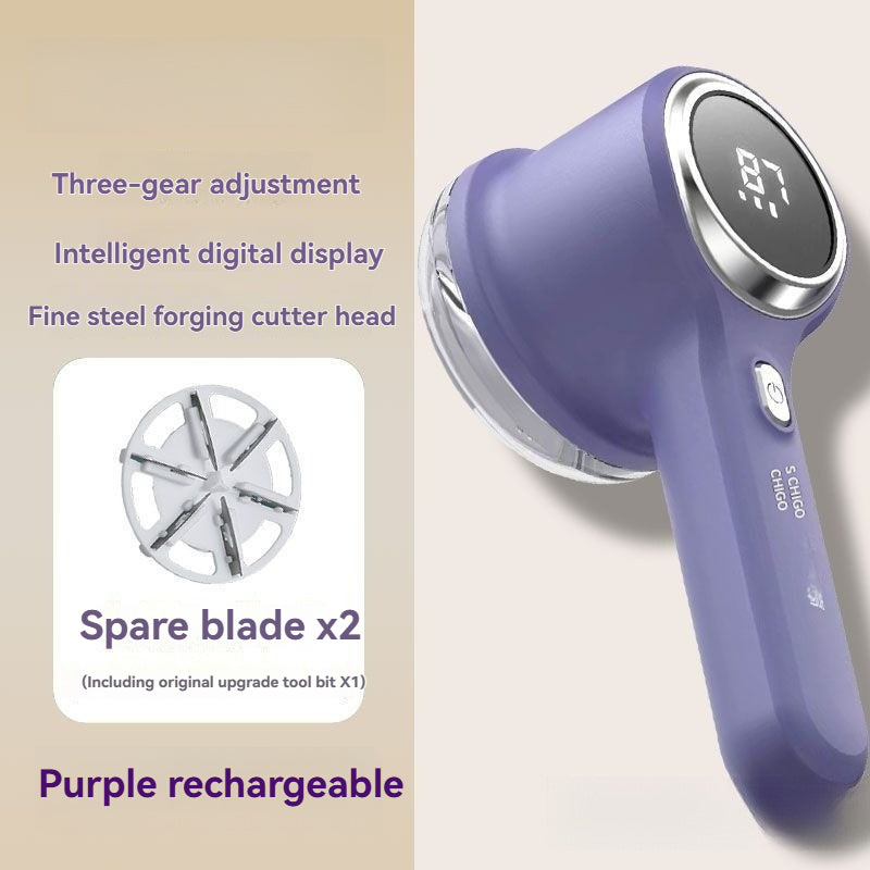 Electric Fabric Shaver & Lint Remover – Rechargeable Clothes Defuzzer with 3-Speed Digital Display