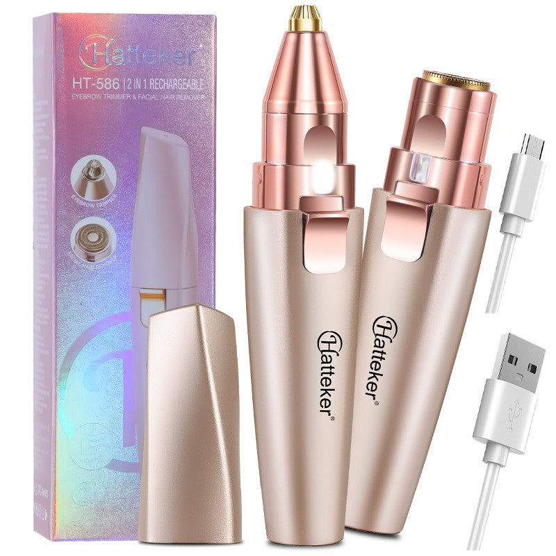 2-in-1 Electric Eyebrow Trimmer & Shaper – Precision Grooming for Flawless Brows