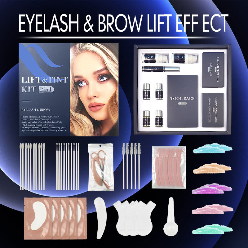 5-in-1 Lash Perm & Brow Tint Kit – Professional Salon Results at Home