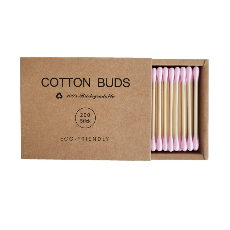 Double-Headed Colored Cotton Swabs – 200 Pack | Makeup & Cleansing