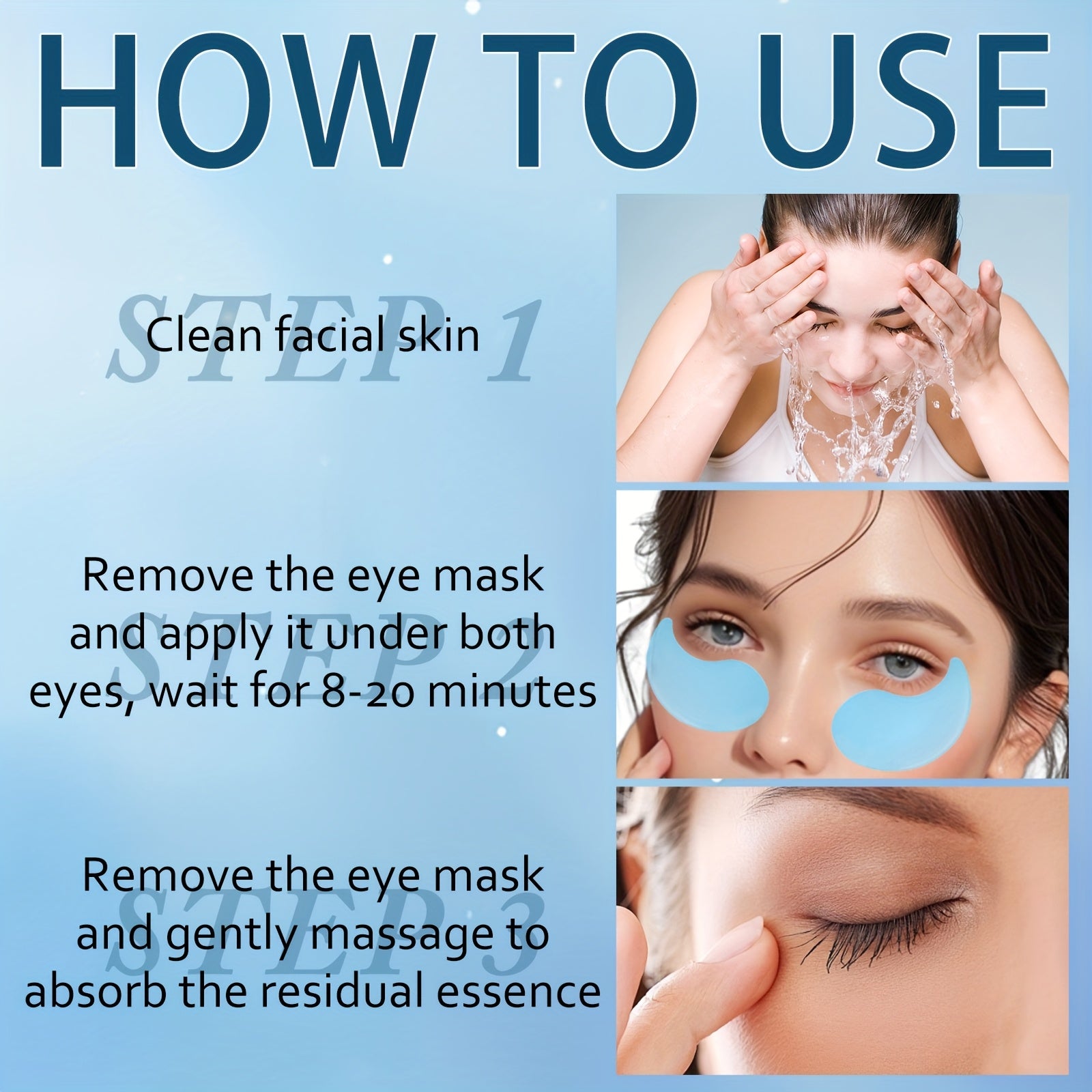 60pcs Xioimy Collagen & Retinol Gel Eye Masks