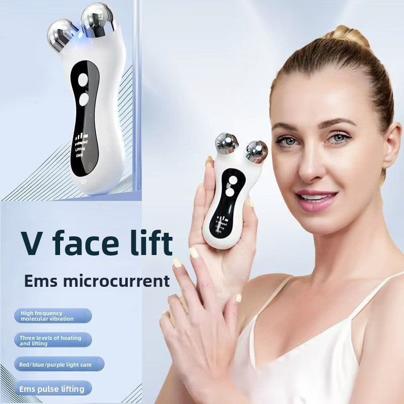 Electric Facial Roller Massager – Ultrasonic Skin Tightening, Wrinkle Reduction & Brightening