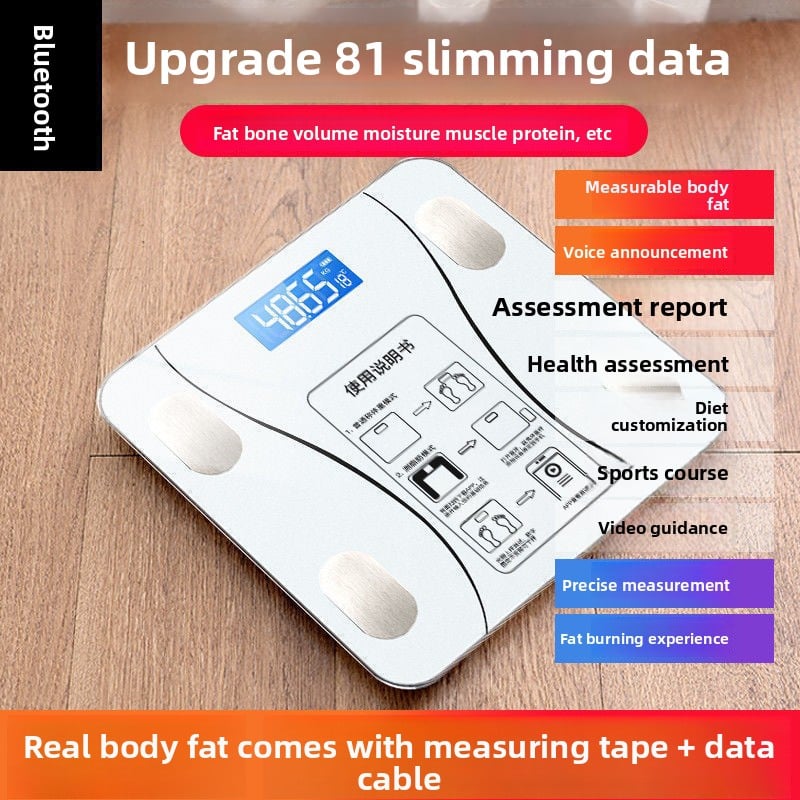Smart Bluetooth Body Fat Scale | 26cm Precision Health Monitor for Home