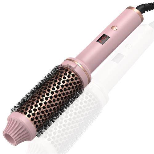 2-in-1 Ceramic Hair Styling Brush | Curl & Straighten with USB-Powered Hot Brush