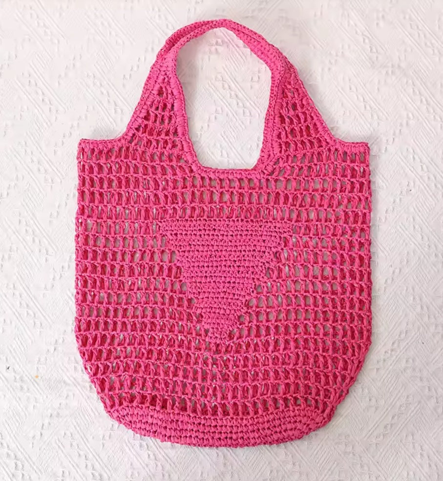 Personalized Embroidered Raffia Straw Tote Bag | Custom Monogram Beach Bag – 10 Colors