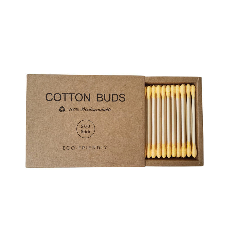 Double-Headed Colored Cotton Swabs – 200 Pack | Makeup & Cleansing