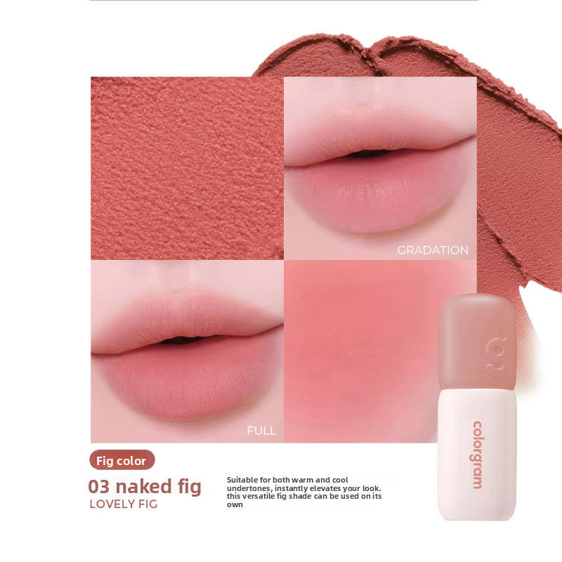 Colorgram Matte Rice Cake Lip & Cheek Tint – Korean Velvet Lipstick, 12 Shades