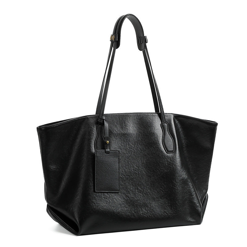 Genuine Leather Vintage Shoulder Bag for Women | Classic European Style Tote