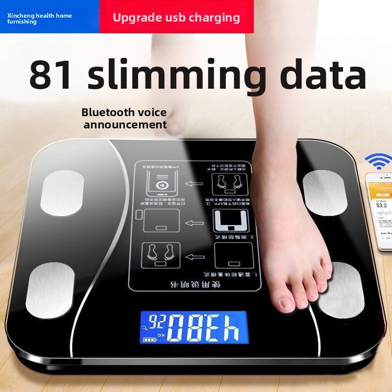 Smart Bluetooth Body Fat Scale | 26cm Precision Health Monitor for Home