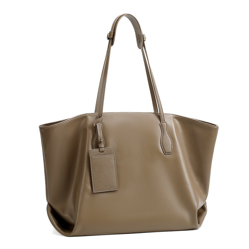 Genuine Leather Vintage Shoulder Bag for Women | Classic European Style Tote