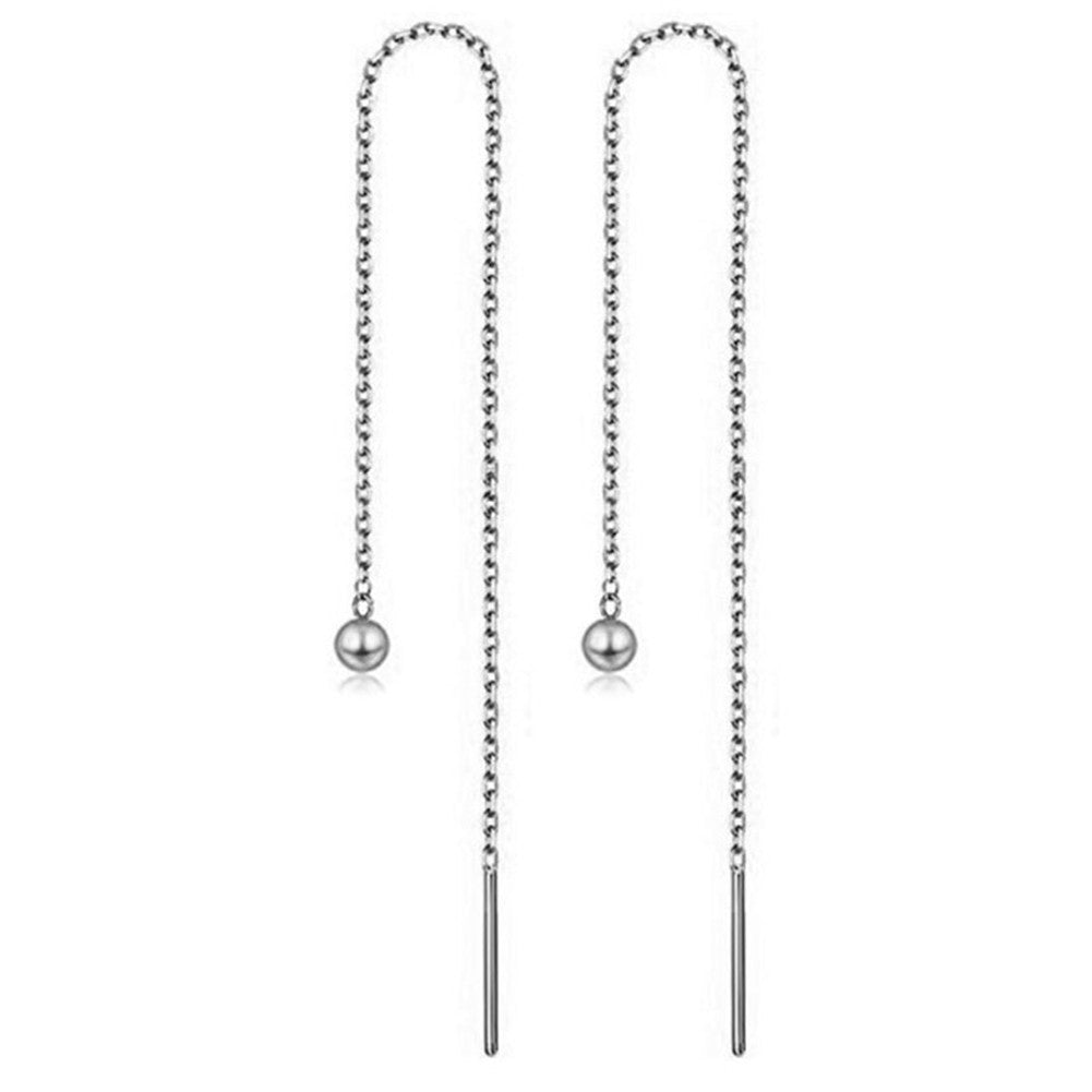 Crystal Tassel Drop Earrings – Star & Ball Stainless Steel Dangle Earrings | Gold & Silver