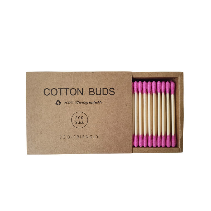 Double-Headed Colored Cotton Swabs – 200 Pack | Makeup & Cleansing