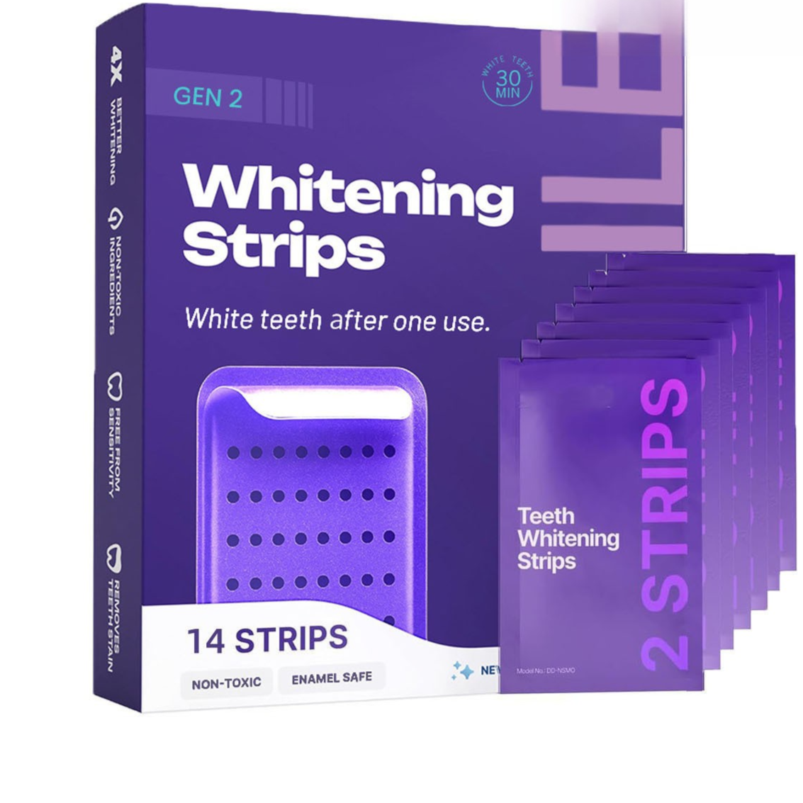 Advanced Teeth Whitening Strips | Enamel-Safe Gel for Brighter Smile