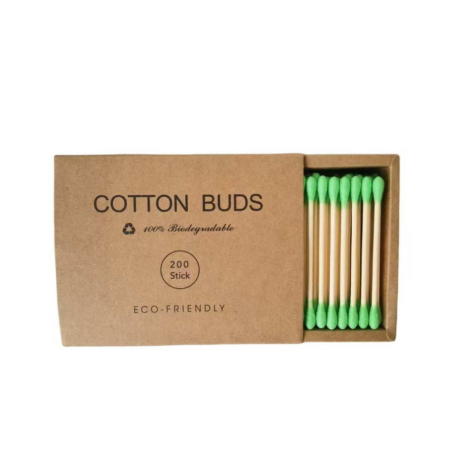 Double-Headed Colored Cotton Swabs – 200 Pack | Makeup & Cleansing