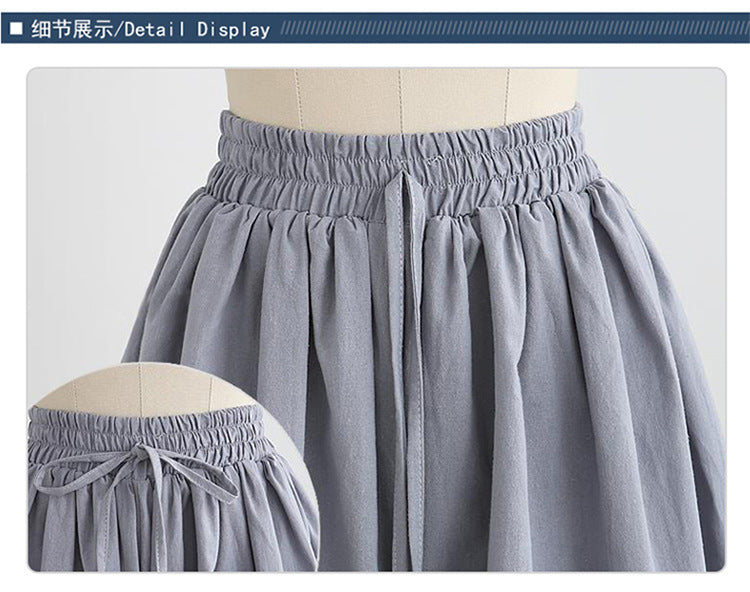 Women's Plus Size Wide-Leg Chiffon Shorts | High Waist Loose Casual Summer Pants