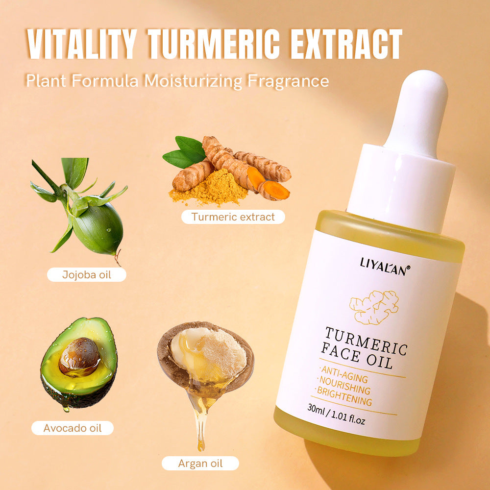 Liyalan Turmeric Glow Facial Oil – Anti-Aging & Brightening Serum with Jojoba & Vitamin E