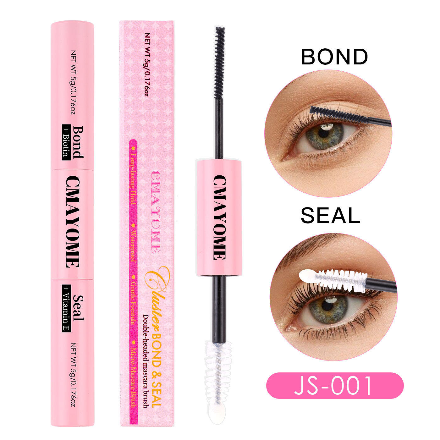 DIY Cluster Lash Extension Kit – D Curl Individual Lashes with Adhesive & Tools