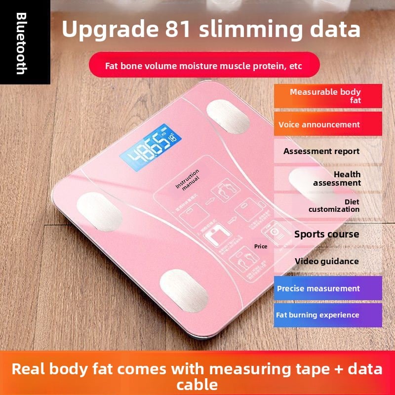 Smart Bluetooth Body Fat Scale | 26cm Precision Health Monitor for Home