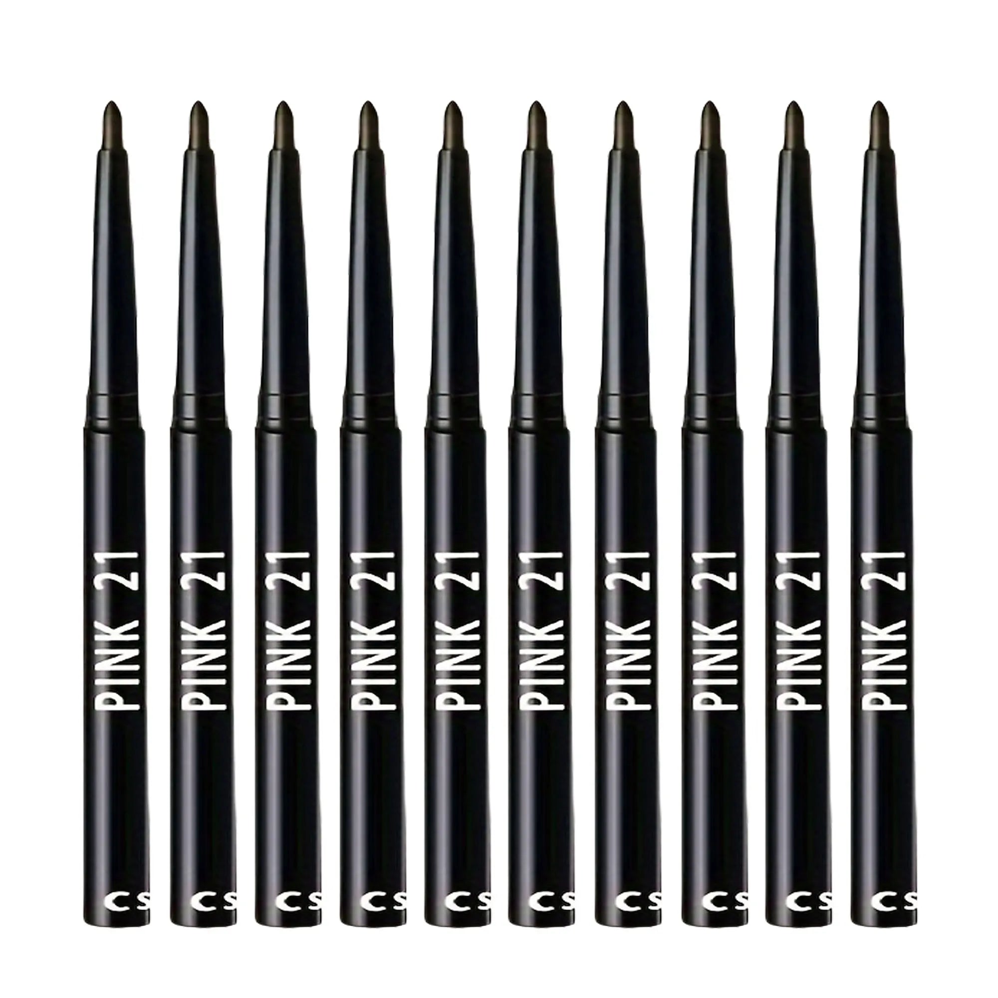 Pink 21 - 10Pcs Long-Lasting Black Eyeliner Pencils
