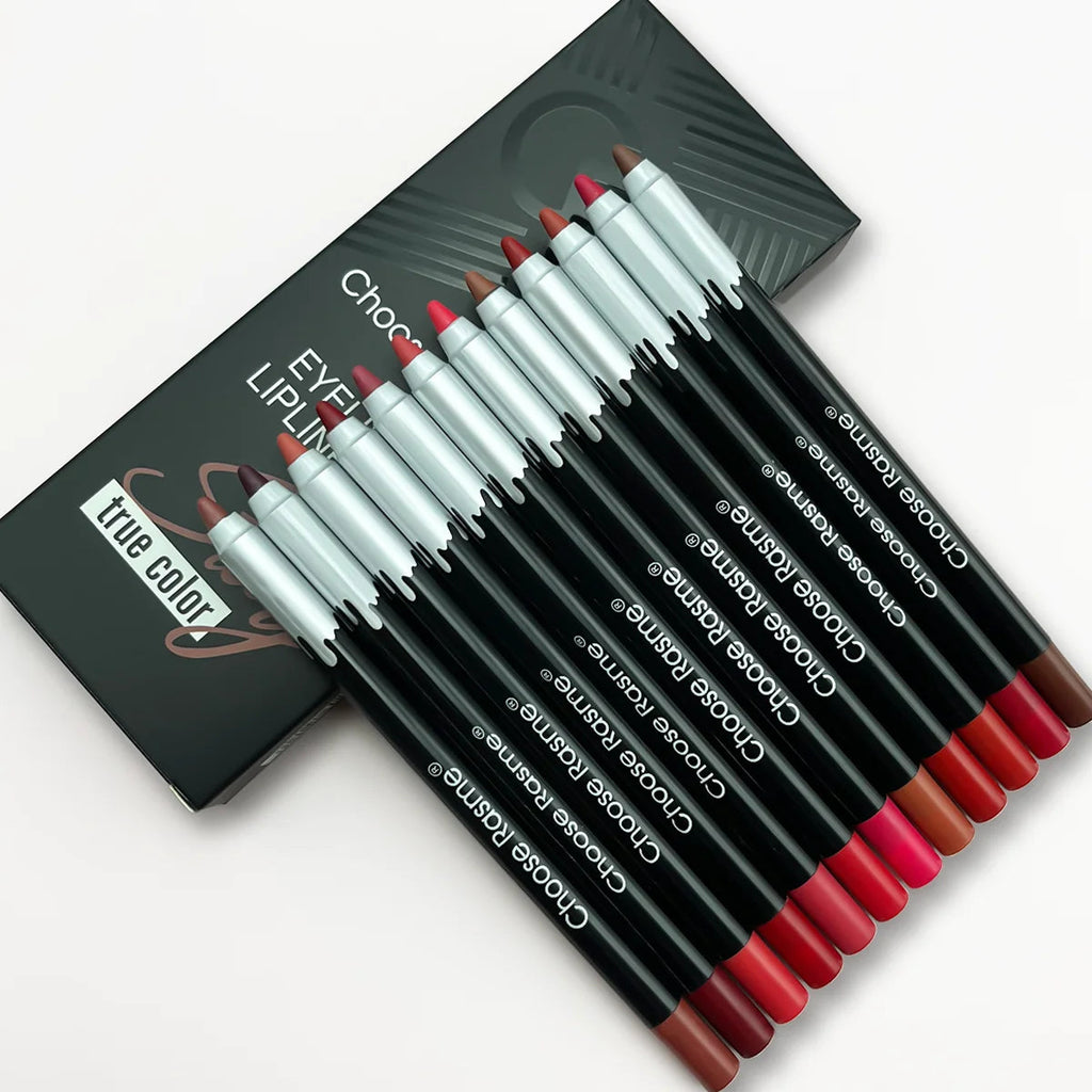 12 color matte lip liner set, lipstick pen in 12 colors, gift set, durable lip makeup Nanasbeautyholic
