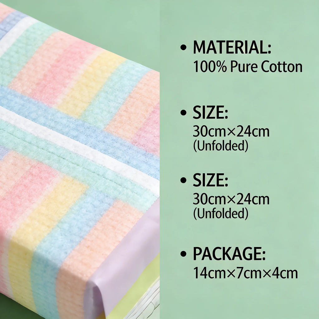 Disposable Compressed Face Towels – 12PCS Soft 100% Cotton for Travel, Camping & Hotel