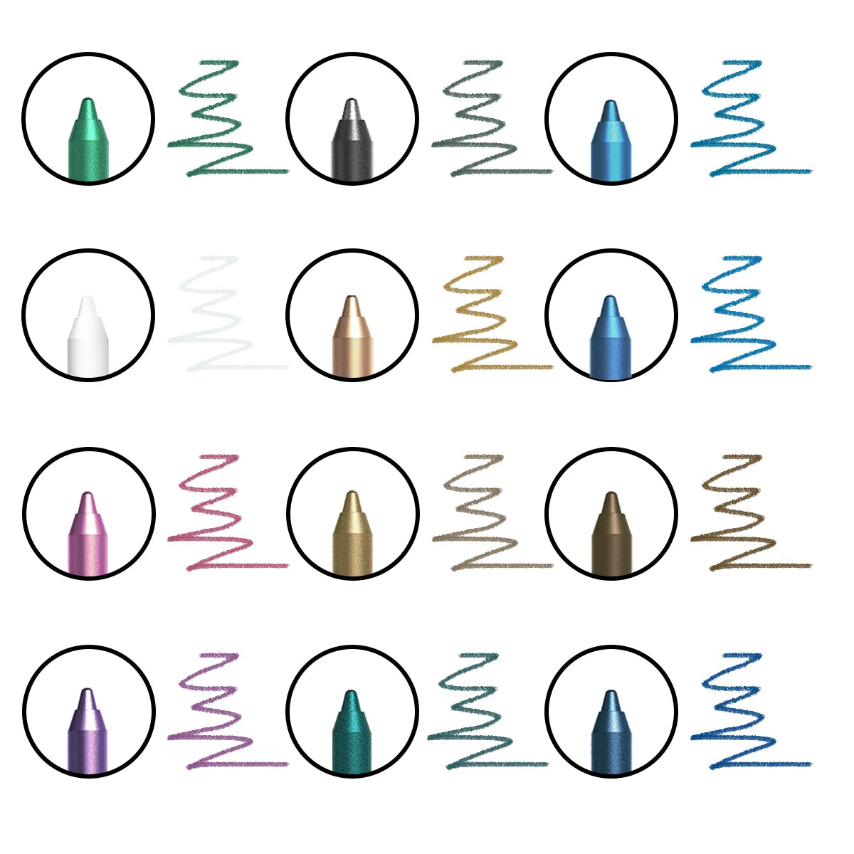 CHOOSE RASME Colors Set Glitter & Shimmer Eyeliner Stick Pack