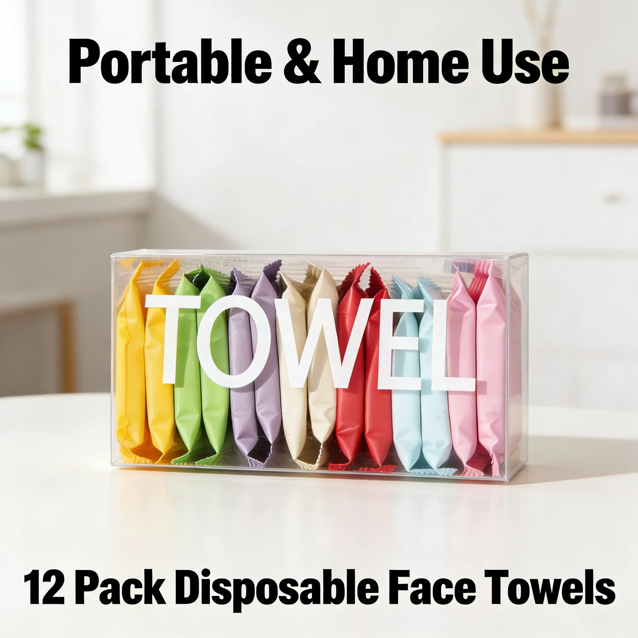 Disposable Compressed Face Towels – 12PCS Soft 100% Cotton for Travel, Camping & Hotel