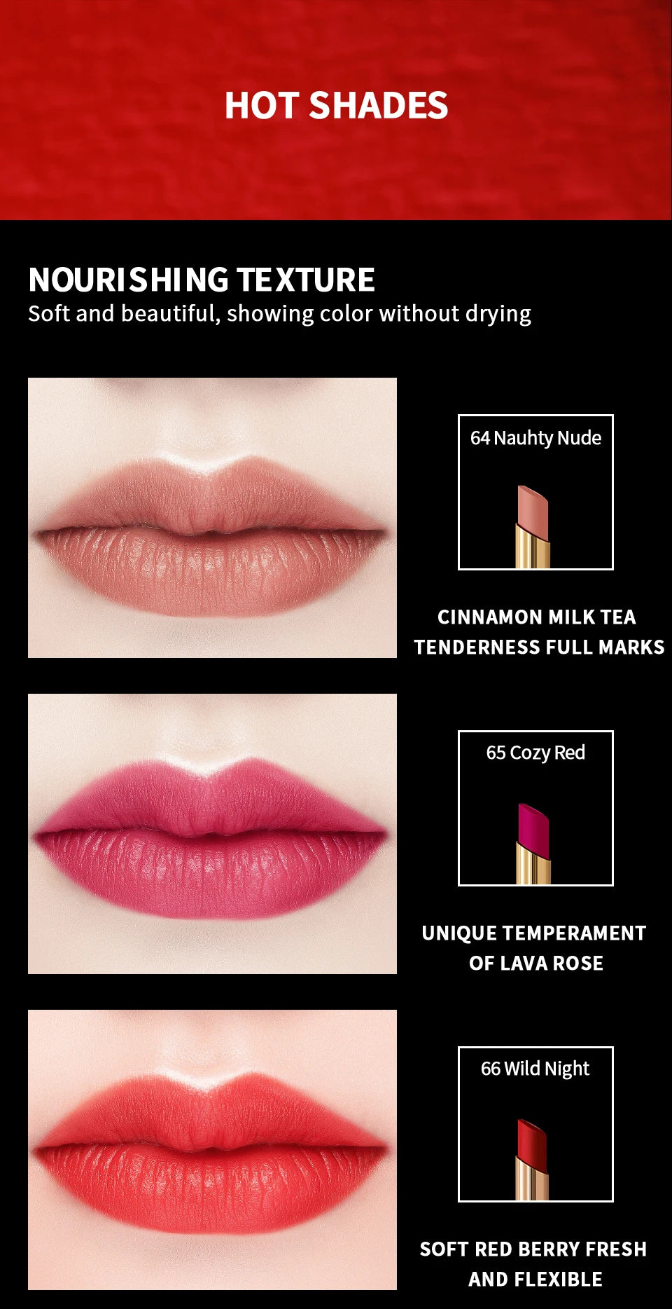 CHARMACY 16 Colors Waterproof Velvet Lipstick