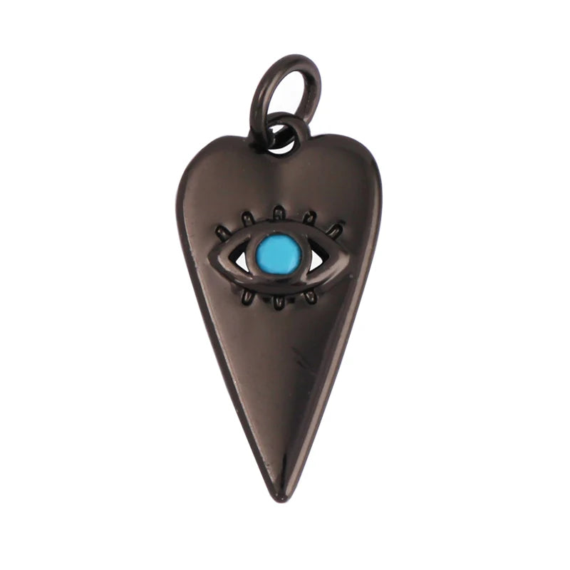 Evil Eye Charm Pendant – 18K Gold Plated CZ Cubic Zirconia | Necklace & Bracelet Jewelry Making