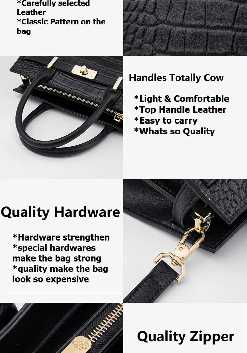 Hot ZOOLER Fashion Woman Bag Full Genuine Leather Shoulder Bags for Businesswomen Real Cow Handbags Purses Bolsa Feminina #wg383 Nanasbeautyholic