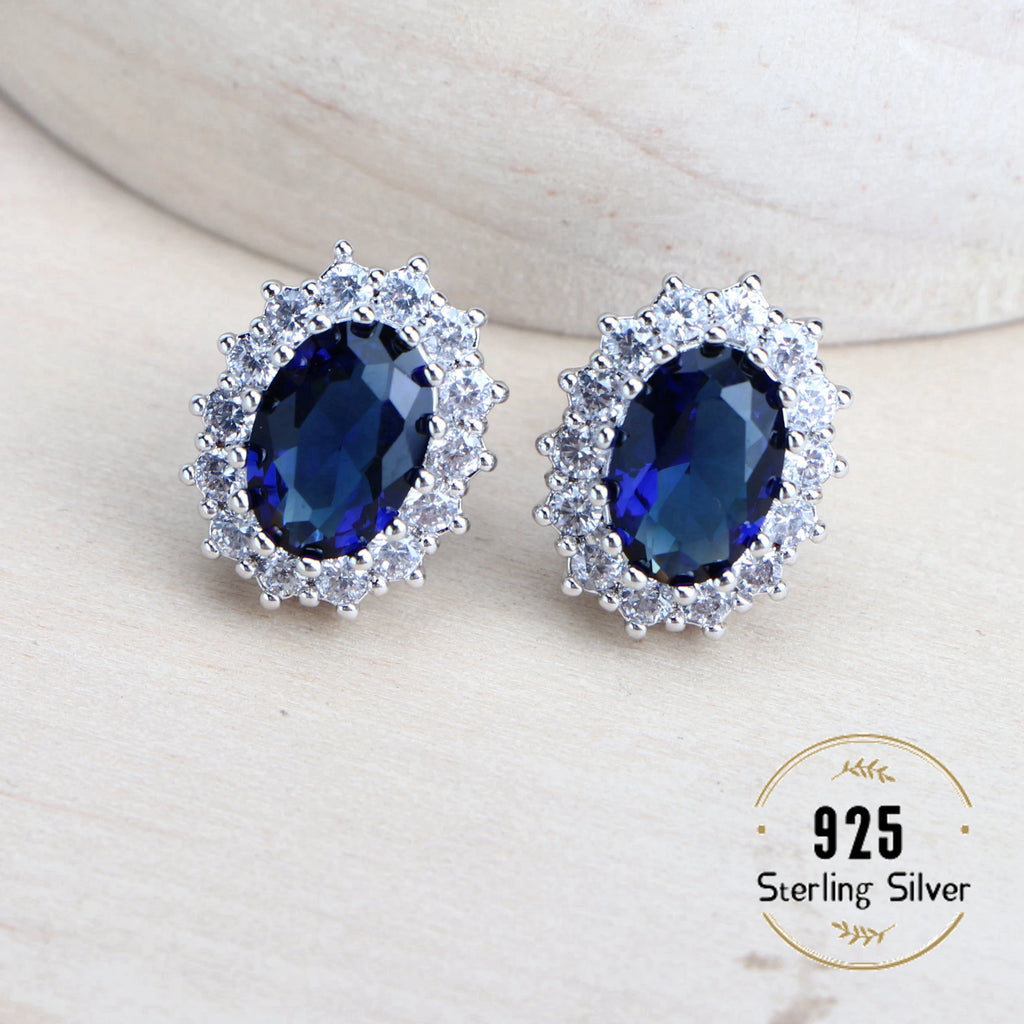Sterling Silver Zircon Bridal Jewelry Set | Necklace, Earrings, Ring & Bracelet | Free Jewelry Box