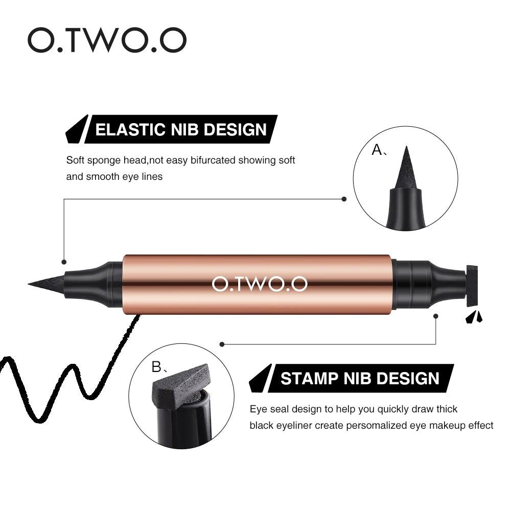 O.TWO.O Eyeliner Stamp Black Liquid Pen Waterproof