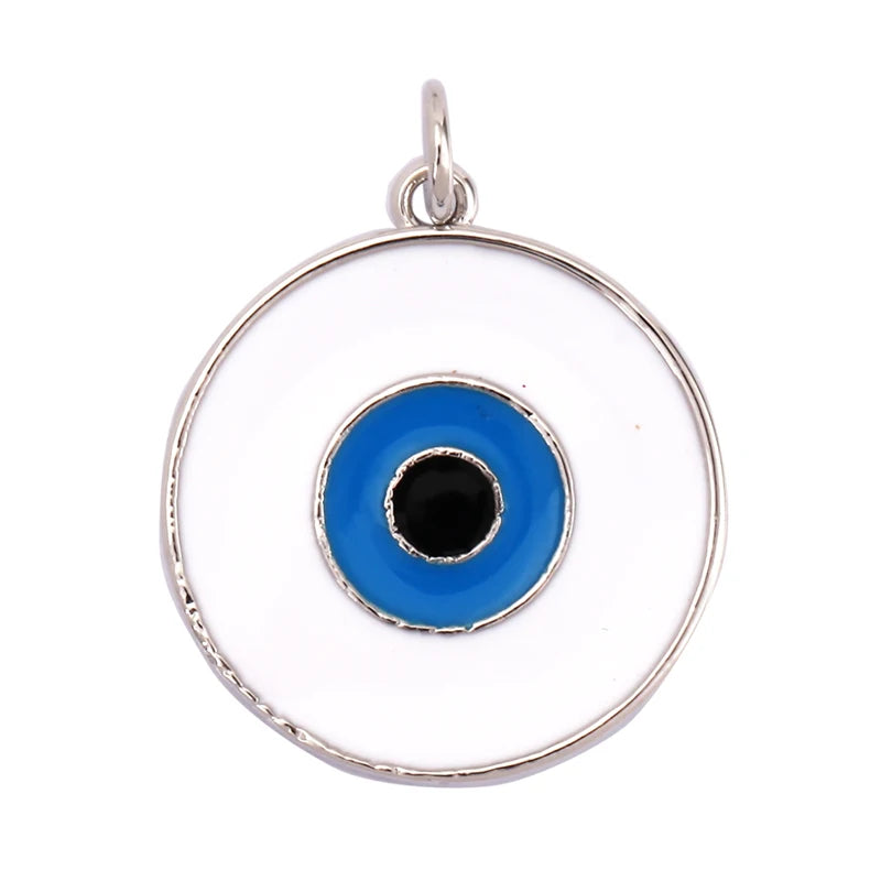 Evil Eye Charm Pendant – 18K Gold Plated CZ Cubic Zirconia | Necklace & Bracelet Jewelry Making