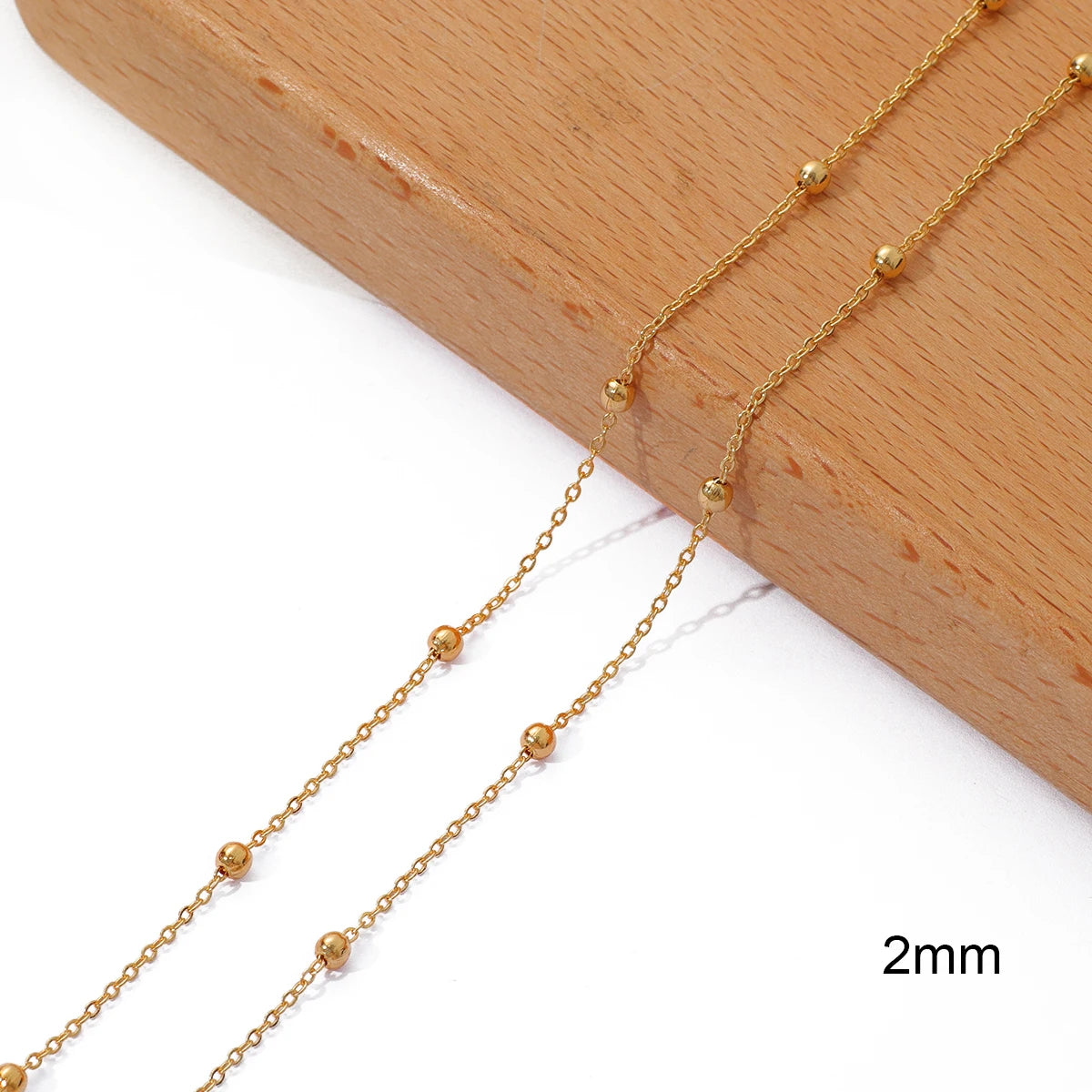 18K Gold Plated Copper O-Shape Fine Chain for DIY Jewelry Making – 1 Meter Necklace & Body Chain Supply