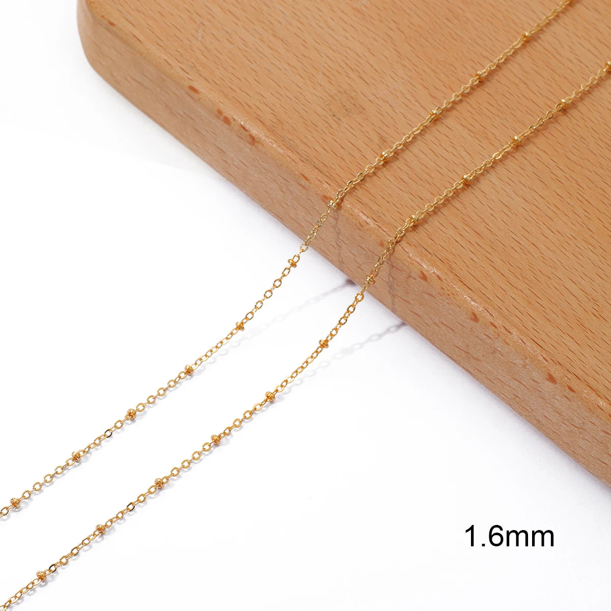 18K Gold Plated Copper O-Shape Fine Chain for DIY Jewelry Making – 1 Meter Necklace & Body Chain Supply