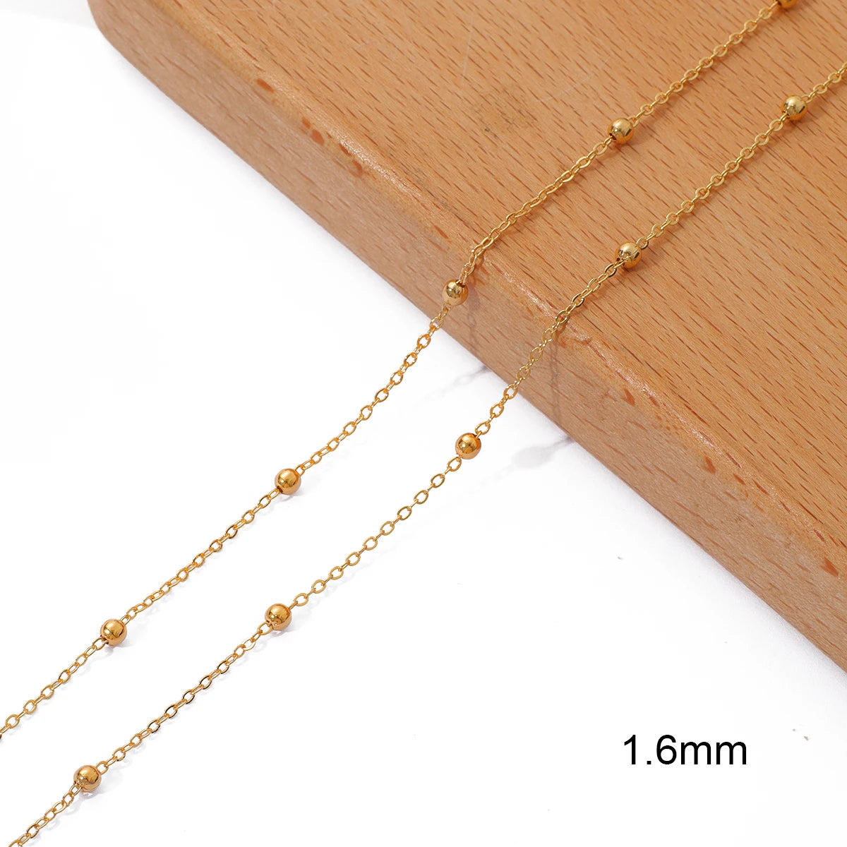 18K Gold Plated Copper O-Shape Fine Chain for DIY Jewelry Making – 1 Meter Necklace & Body Chain Supply